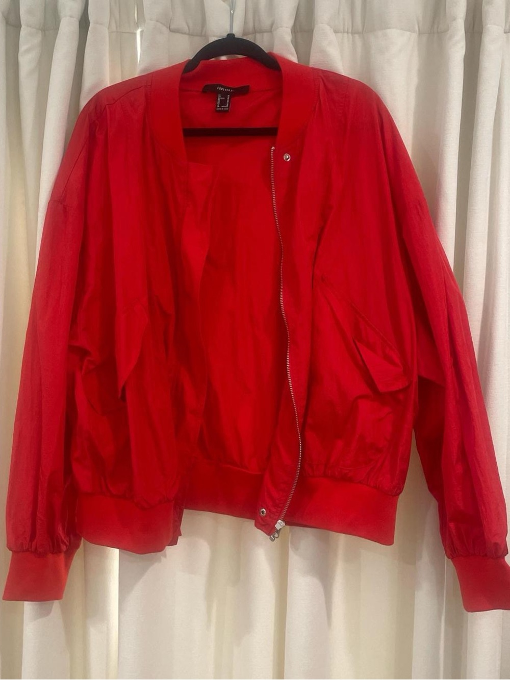 Red Bomber Jacket - Unbranded Women's Lightweight Coat